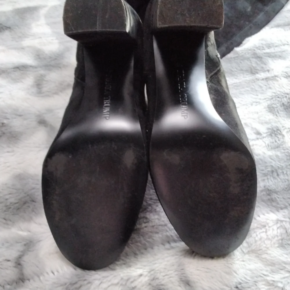Ivanka Trump Black Suede Over The Knee Boots Size 5.5